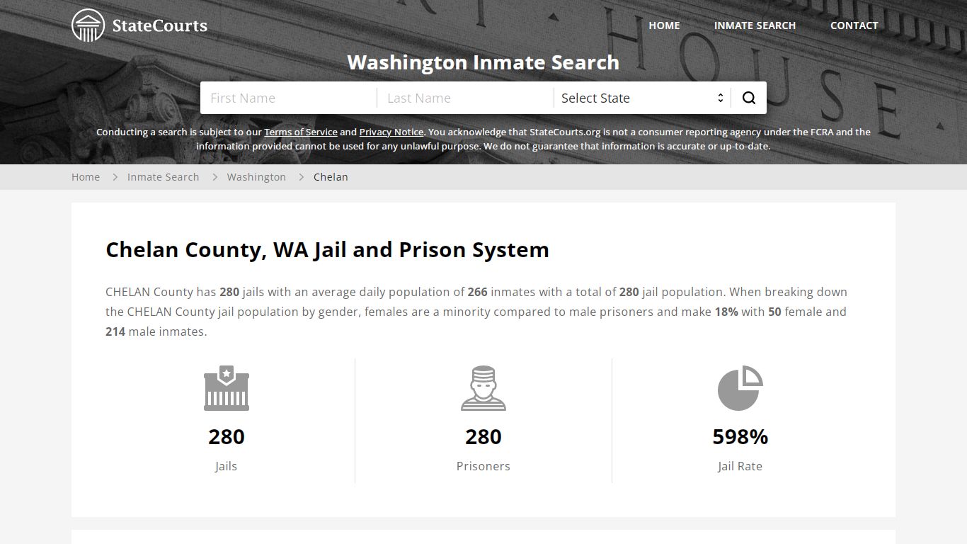 Chelan County, WA Inmate Search - StateCourts